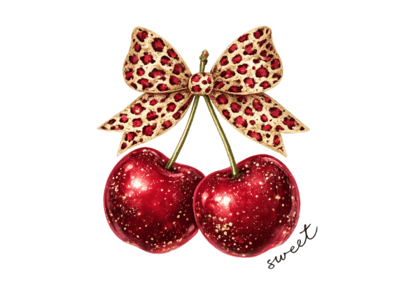 Download Leopard Bow Cherry PNG Coquette Design - Premium Bundle