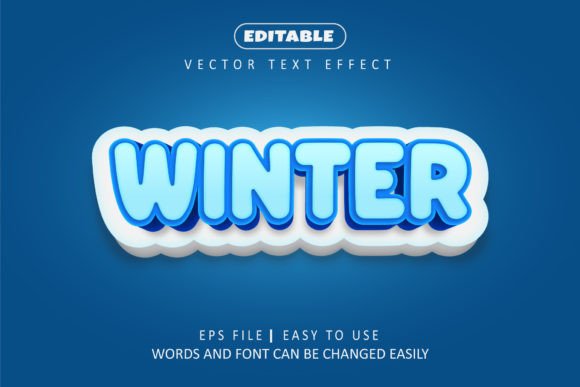 Download Winter Season Typography Editable Winter - Season Collection