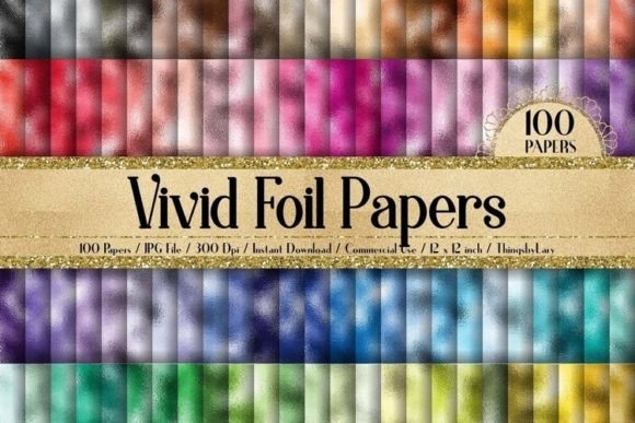 Download Vivid Foil Texture Digital Papers - Digital Collection