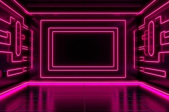 Download Neon Tunnel Neon Background - Background Collection