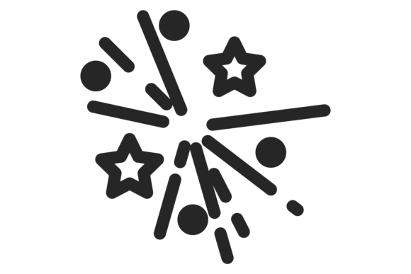 Download Holiday Firework Black Icon. Party Light - Party light Collection