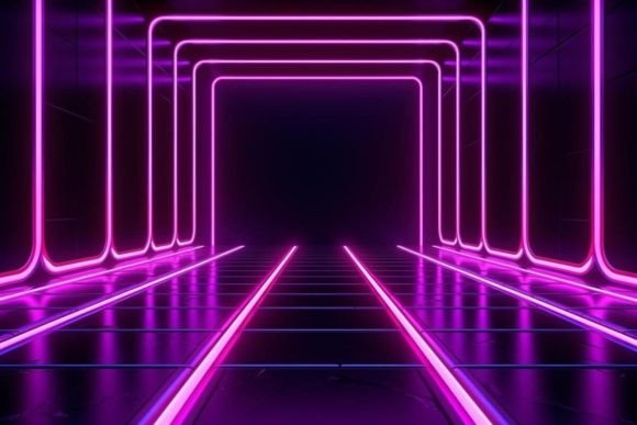 Download Neon Tunnel Neon Background - Background Collection