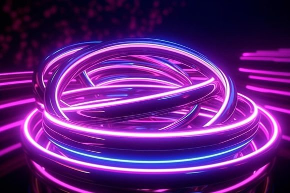 Download Futuristic Background Neon Effects Dark - Background Collection