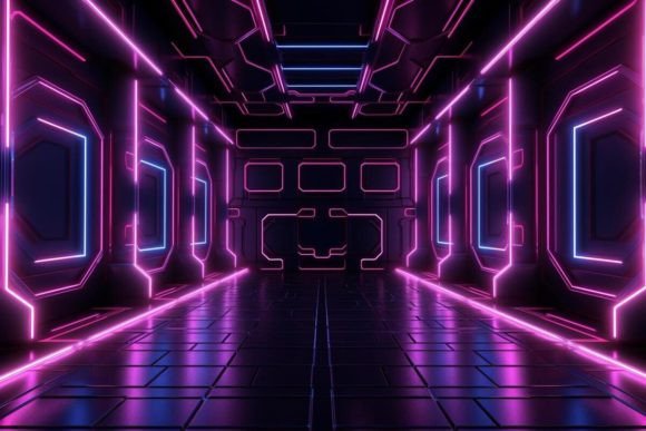 Download Neon Tunnel Neon Background - Background Collection