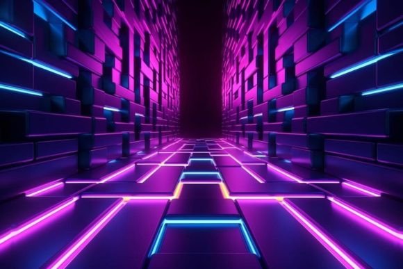 Download Neon Tunnel Neon Background - Background Collection