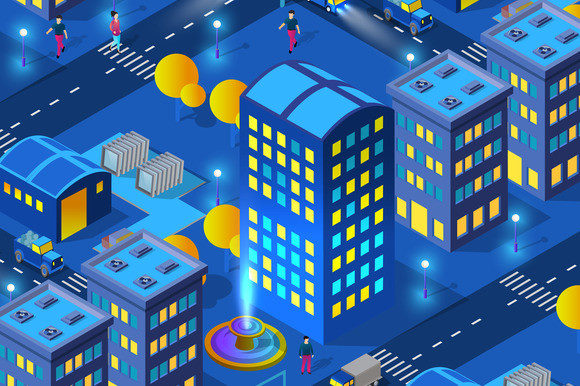 Download The Night City People Background - Background Collection