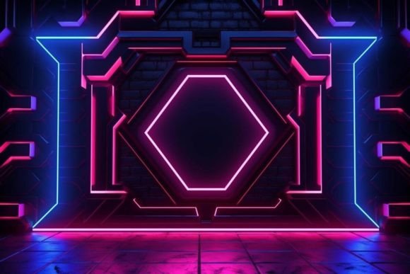 Download Neon Tunnel Neon Background - Background Collection