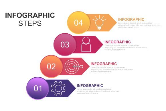 Download Isometric Infographics Steps Background - Background Collection