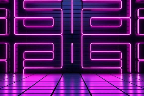 Download Illustration Tunnel Neon Background - Background Collection