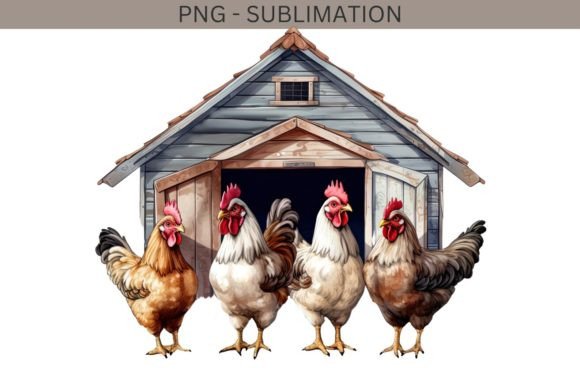 Download Chickens PNG, Farm Animals Digital Image - Digital Collection