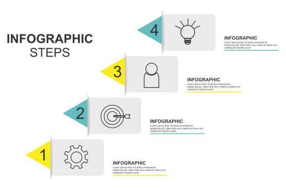 Download Isometric Infographics Steps Background - Background Collection