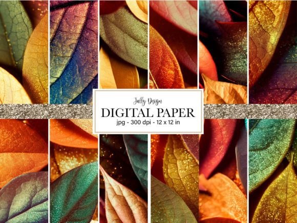 Download Leaves Macro Photography Digital Paper - Digital Collection