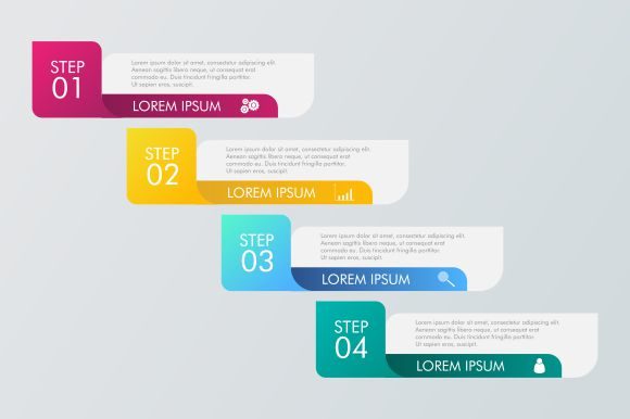 Download Isometric Infographics Steps Background - Background Collection