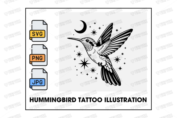 Download Hummingbird Tattoo Illustration - Tattoo Collection