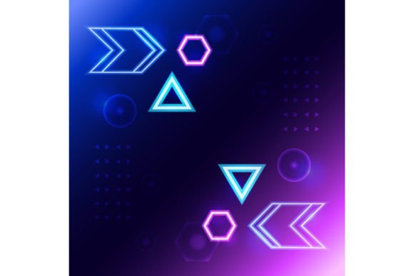 Download Neon Template Banner Background Effect - Background Collection