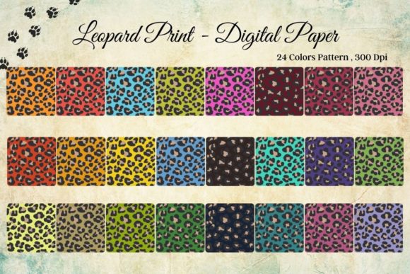 Download Leopard Digital Paper PNG Sublimation - Digital Collection