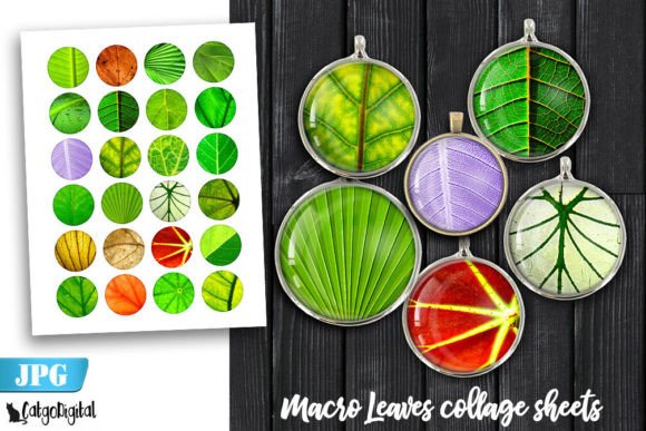 Download Macro Leaves Digital Collage Sheet - Digital Collection