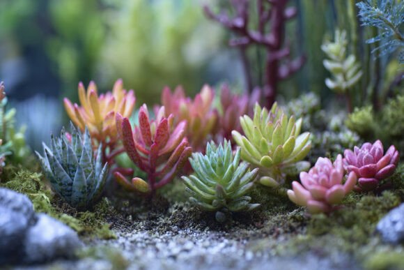 Download Artificial Succulent Plants Background - Background Collection