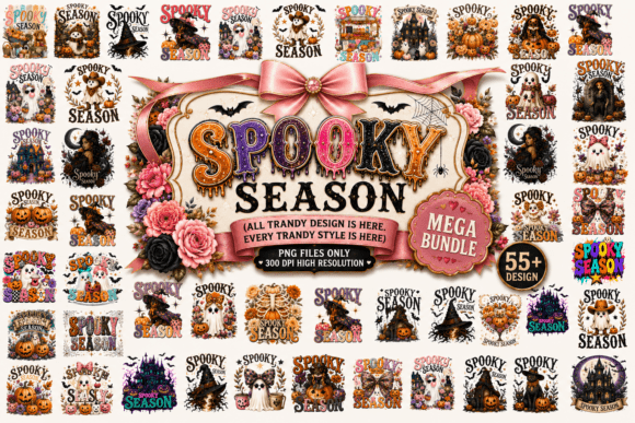 Download Spooky Season BIG PNG Bundle, Trandy PNG - Season Collection