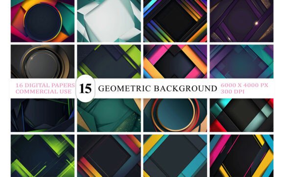 Download Colorful Geometric Abstract Background - Background Collection