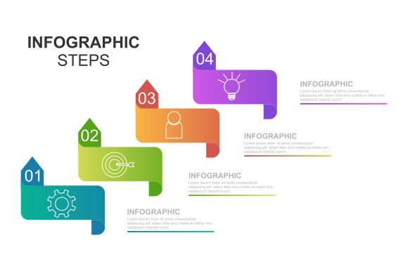 Download Isometric Infographics Steps Background - Background Collection