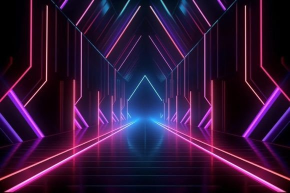 Download Futuristic Background Neon Effects Dark - Background Collection